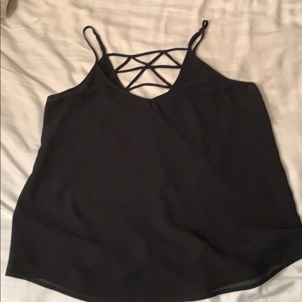 black spaghetti strap top